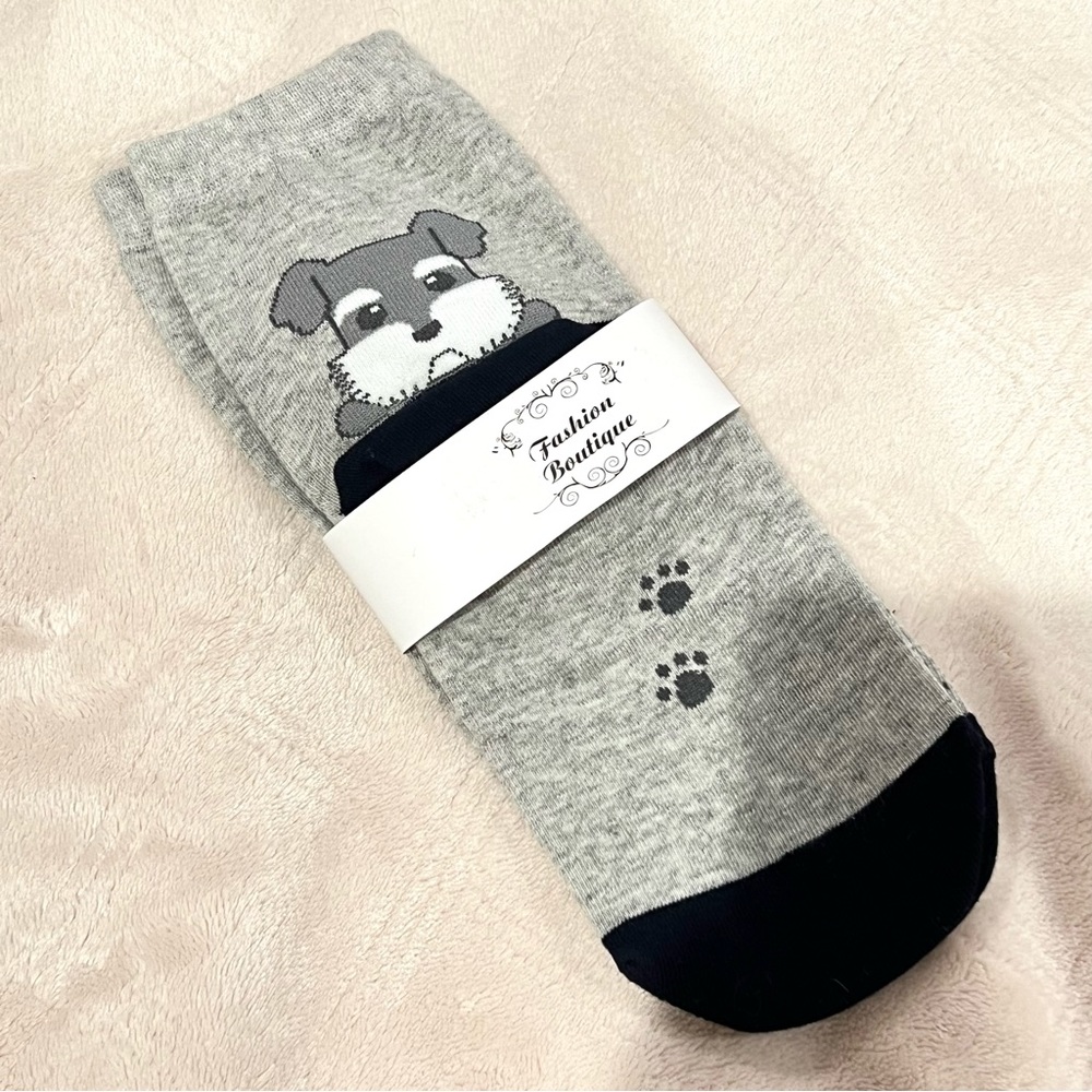 Terrier Dog Argyle Pattern Socks for Woman